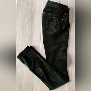 rag & bone Scarab ( Forest Green ) Velvet Women's Trousers Size 24